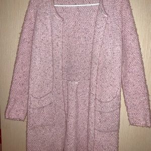 Women’s Pink colored Sweater Jacket with pockets